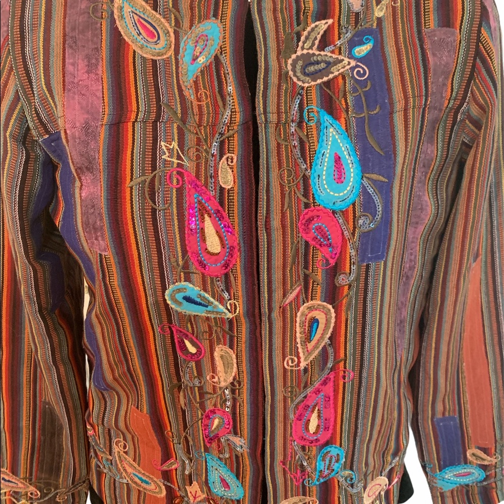 Indigo Moon Boho Blazer Retro Shoulder Pads - Picture 8 of 10